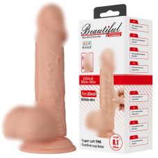 Фалоімітатор із мошонкою реалістичний на присосці тілесного кольору Lybaile Baile Catoblepas