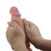 Фаллоимитатор на присоске с хребтом и эффектом скользящей кожи телесного цвета LyBaile Sliding Skin