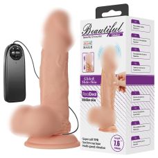 Вібратор реалістичний на присосці тілесного кольору з пультом ДК Lybaile Baile Beautiful Zebulon Vibration довжина 250 мм