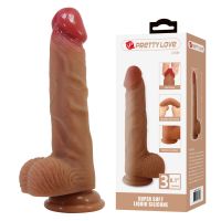 Силиконовый фаллоимитатор реалистичный на присоске телесный Lybaile PRETTY LOVE Lisle 8.1 Super Soft Liquid Dildo