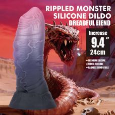 Фаллоимитатор силиконовый на присоске фиолетовый Power Monsters Dreadful Fiend