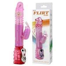 Вібратор з відростком для клітора з функцією ротації та зворотно поступальним рухом рожевого кольору LYBAILE baile flirt rough