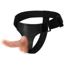 Страпон реалістичний ремінний для жінок тілесного кольору LYBAILE Ultra passionate Harness