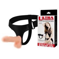 Страпон на чорних трусиках зі змінним фалоімітатором Ultra passionate Harness Strap-on