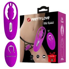 Віброяйце зайчик з пультом ДК фіолетового кольору Pretty Love Wild Rabbit