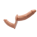 Ремінний подвійний страпон із двома реалістичними фалоімітаторами тілесного кольору Lybaile BAILE Double Dildos Strap On