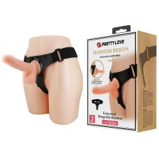 Ремінний реалістичний страпон жіночий тілесного кольору Lybaile Pretty Love Tom