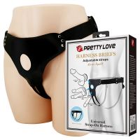 Трусики для страпона черного цвета LyBaile Pretty Love Harness briefs love spell