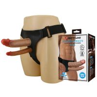 Чоловічий ремінний анально-вагінальний страпон порожнистий тілесного кольору LYBAILE PRETTY LOVE Harnes Briefs KEAREN 6.9