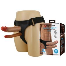 Чоловічий ремінний анально-вагінальний страпон порожнистий тілесного кольору LYBAILE PRETTY LOVE Harnes Briefs KEAREN 6.9