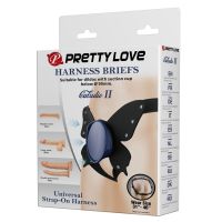 Трусики для страпону на ременях сині LYBAILE Pretty Love Caludio II,