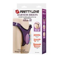 Трусики для страпону на ременях фіолетові LYBAILE Pretty Love Caludie III