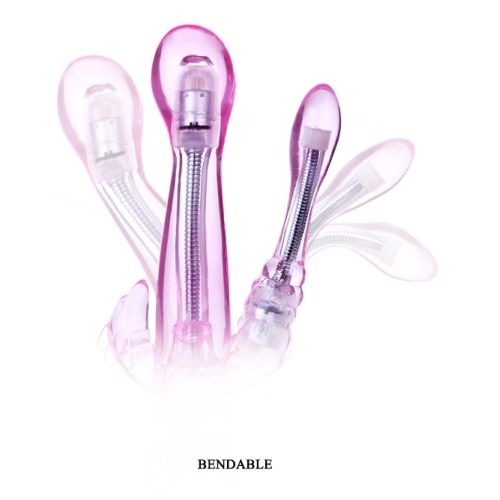 Универсальный вибратор с клиторальным и анальным отростками розового цвета LYBAILE Baile intimate tease