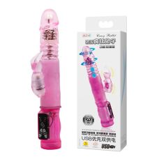 Вібратор з стимулятором клітора, ротацією і зворотно поступальним рухом Lybaile Crazy Rabbit