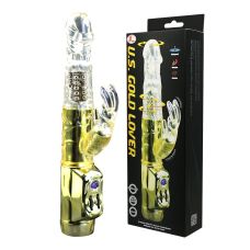 Вібратор з стимулятором клітора і обертається головкою Lybaile U. S. Gold Lover 