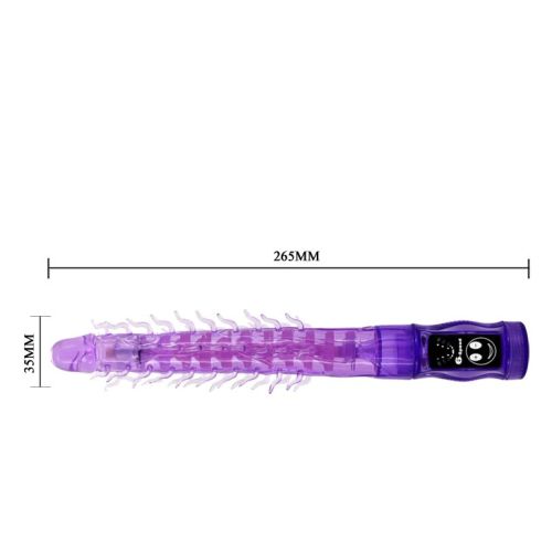 Вібратор силіконовий з м'якими шипиками фіолетовий LYBAILE Thorn Dragon  Вібратор силіконовий з м'якими шипиками фіолетовий LYBAILE Thorn Dragon