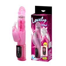 Вібратор з відростком для клітора та функцією ротації рожевого кольору LYBAILE baile lovely friend