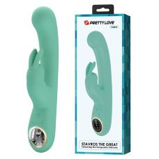 Вибратор-кролик с дисплеем зеленый Lybaile PRETTY LOVE Lamar 10 режимов