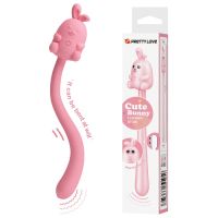 Мінівібратор на паличці гнучкий рожевий LYBAILE Pretty Love Cute Bunny