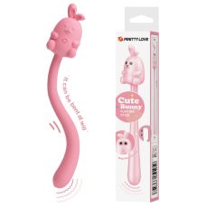 Минивибратор на палочке гибкий розовый LYBAILE Pretty Love Cute Bunny
