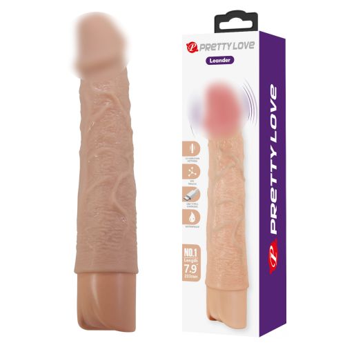 Вибратор реалистик телесный Lybaile Pretty Love Leander Realistic Vibrating Dildo