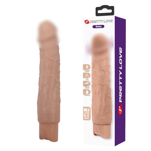 Вибратор реалистик телесный Lybaile Pretty Love Rufus Realistic Vibrating Dildo