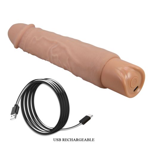 Вибратор реалистик телесный Lybaile Pretty Love Rufus Realistic Vibrating Dildo