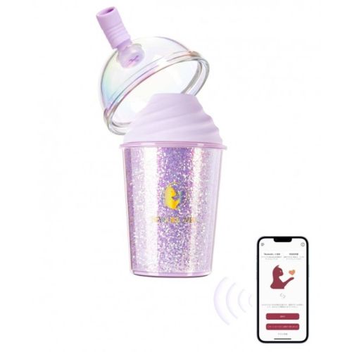 Смарт вакуумний стимулятор у формі стаканчика для коктейлю з ліловим трубочкою BeYourLover Joy Cup
