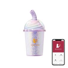 Смарт вакуумний стимулятор в форме стаканчика для коктейля с трубочкой лиловый BeYourLover Joy Cup 
