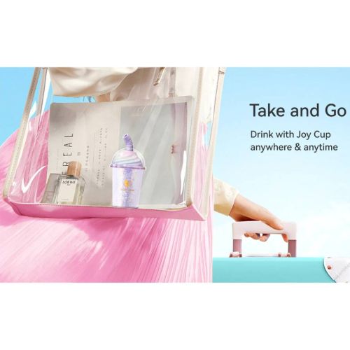 Смарт вакуумний стимулятор у формі стаканчика для коктейлю з ліловим трубочкою BeYourLover Joy Cup