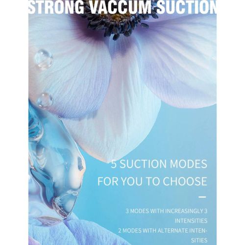 Смарт вакуумний стимулятор в форме стаканчика для коктейля с трубочкой голубой BeYourLover Joy Cup 