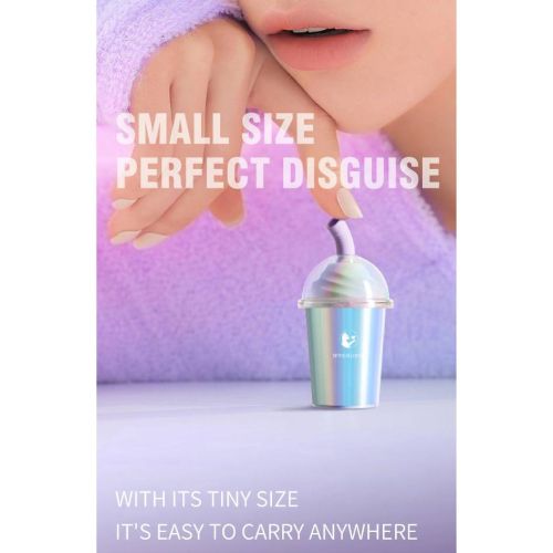 Смарт вакуумний стимулятор в форме стаканчика для коктейля с трубочкой голубой BeYourLover Joy Cup 