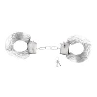 Наручники металеві з білим хутром Crushious Love Cuffs