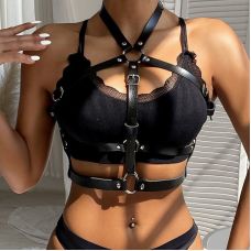 Портупея из искусственной кожи черного цвета Star Night 