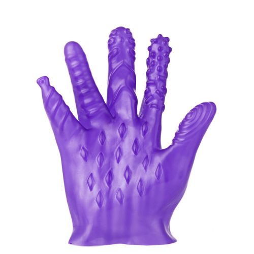 Рукавички мультитекстурні силіконові фіолетові Star Night розмір One Size