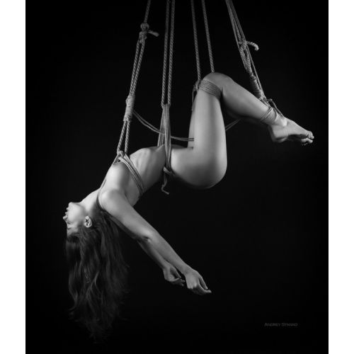 Мотузка для бондажу чорна Star Night розмір One Size