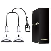 Набір для стимуляції сосків клітора та статевих губ прозоро чорного кольору CANWIN Female Pumps Set