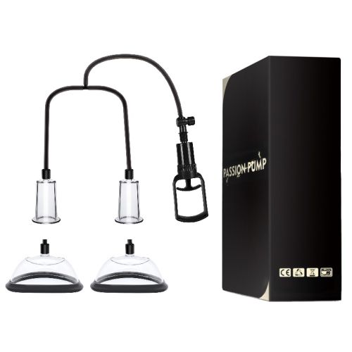 Набір для стимуляції сосків клітора та статевих губ прозоро чорного кольору CANWIN Female Pumps Set