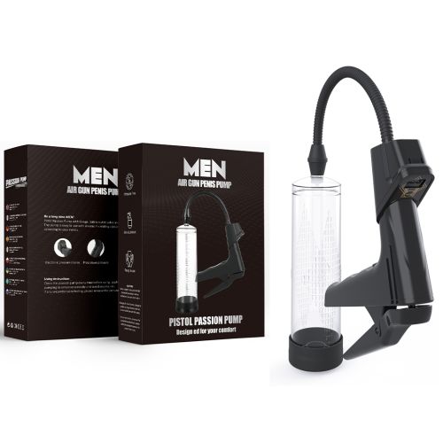 Вакуумний помпа з манометром для чоловіків прозорого кольору CANWIN Men Air Gun Penis Pump