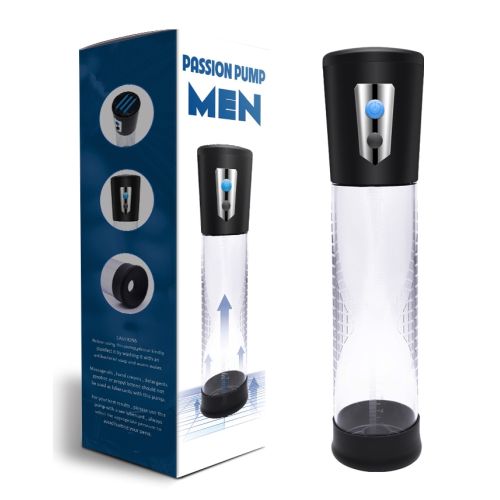 Автоматична вакуумна помпа для збільшення пеніса з бічним маркуванням прозорого кольору CanWin Passion Pump Men