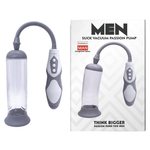 Автоматическая вакуумная помпа с зарядкой от USB прозрачного цвета CANWIN Man Suck Vacuum Passion Pump