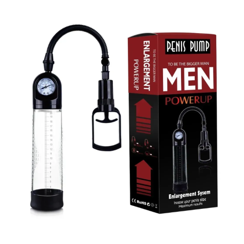 Вакуумна помпа з прозорою манометром CANWIN Penis Pump Men Powerup