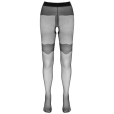 Колготки с имитацией чулок со стрелками с открытым доступом черные Cottelli Collection Strumpfhose размер 5