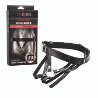 Трусики для страпона черного цвета California еxotic novelties Universal love rider premium ring harness