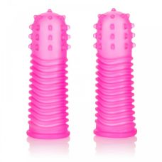 Вібратор на палець БЕЗ ВИБРАЦІЇ рожевого кольору California Exotic Novelties Intimate Play Finger Tingler Pink 2 штуки