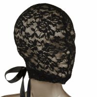 Эротическая кружевная маска на все лицо на завязках черного цвета California Exotic Novelties  Эротическая кружевная маска на все лицо на завязках черного цвета California Exotic Novelties
