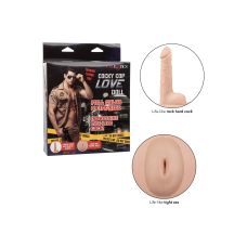 Секс кукла надувная с двумя отверстиями и реалистичным фаллоимитатором для мужчин бежевого цвета California Exotic Novelties 