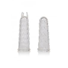 Вібратор на палець рельєфні БЕЗ ВИБРАЦІЇ прозорого кольору California Exotic Novelties California Exotic 2 штуки