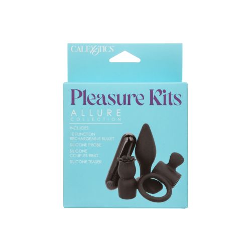 Набор из 4 секс-игрушек черного цвета CalExotics Allure Collection 10 режимов вибраций