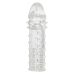 Удлиняющая реалистичная насадка с рельефом прозрачного цвета California Exotic Novelties Extender Clear